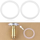 2PCS Bathroom Sink Drain Plug Stopper Rubber Seal Ring, O-Ring Seal Gasket, Basin Pop Up Plug Replacement SinkPlug for Bathroom,Wash Basin DrainPlug- 31/39mm(Transparent)