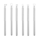 6 PCS Clay Sculpture Tools, Aluminium Pottery Sculpting Tools Set, Clay Carving Scrapers for Embossing, Modeling & Smoothing Professional Ceramic Detail Kit