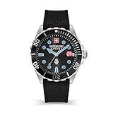 Swiss Military Hanowa Men's Quartz Watch Stainless Steel with Rubber Strap - Offshore Diver II - SMWGH2200303