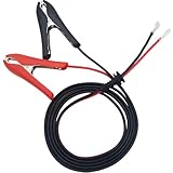 CTRICALVER Car Battery Alligator Clips, 12V 24V Alligator Clamp With 1.8m 18 AWG Crimp Lock Terminal Extension Lead