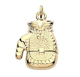 Old English Jewellers 9ct Yellow Gold on Silver Opening Boxing Glove Pendant