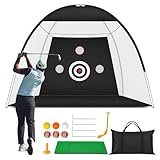 Golf Practice Net with Hitting Mat and Balls Golf Training Net Golf Training Aid Set for Indoor Outdoor Backyard Driving Chipping