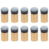 Honiwu 10PCS Screw on Pool Cue Tips, 10mm Snooker Pool Cue Tips, Billiards Pole Cue Tip Replacement for Billiards & Pool Leisure Sports & Game Room, No Glue or Other Tools Required(10mm)