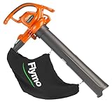 Flymo PowerVac 2700 Electric Garden Blower & Vacuum | 3-in-1 Powerful Leaf Blower, Vacuum & Mulcher | 2700W, Orange