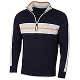 Calvin Klein Golf Mens CK Vertex Half Zip Neck Sweater - Navy - L