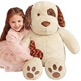 IKASA Giant Dog Stuffed Animal Plush Toy,78cm Large Puppy Cute Jumbo Soft Toys,Huge Big Size Fluffy Plushy Fat Oversized Plushie,Gifts for Kids