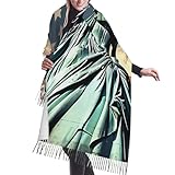 TOXOCMDKLE Scarf For Women Winter Scarves Warm Lightweight Scarf Statue Of Liberty Against Wraps Soft Fringed Shawl