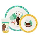 The Gruffalo - 3pc Kids Dinner Set by Polar Gear | Gruffalo Plates, Bowls Sets with Kids Cup | Dishwasher and Microwave Safe Dinnerware Set | Childrens Plates and Bowls Sets 36+ Months
