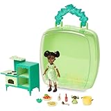 Disney Store Official Disney's Once Upon a Story Tiana Mini Doll Playset, The Princess and the Frog, 11 Pc., Toy Figure Set with Accessories, Including Stove, Ragdoll - Suitable for Ages 3+