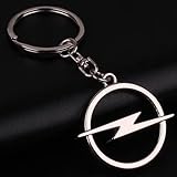 JKVTED Car Keyring for Opel Corsa, Car Keychain Keyring Car Logo Keychain Replacement Key Fob Holder Key Ring Accessory Souvenir Gifts for Men Women,Silver