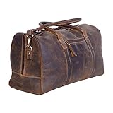 KomalC Genuine Leather Duffel | Travel Overnight Weekend Leather Bag | Sports Gym Duffel for Men by KomalC