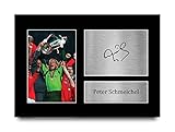 HWC Trading Peter Schmeichel Gift Signed A4 Printed Autograph Gifts Photo Display