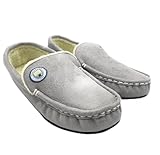 Sporty Gifts Official Mens Moccasin Slipper | Manchester Bue to represent you club | Football Fan Base and a Great Gift (Grey, UK Footwear Size System, Adult, Men, Numeric Range, Medium, 9, 10)