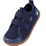 Kids Wide Barefoot Shoes Boys Girls Minimalist School Walking Shoes Trail Running Shoes Walking Sneaker(Navy, 10.5UK Child Wide)