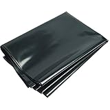 KAHEIGN 2m x 10m Black Polythene Sheeting, 0.3mm Thick Garden Grow Polytunnel Cover Polythene Horticultural Membrane for Gardening Insulation & Building Rubble Protection (125Mu /500G)