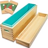 Tall Skinny Wooden Soap Molds for Soap Making Large- 5 lb Soap Molds Loaf with lid, Rectangle Silicone Soap Loaf Molds 80oz