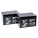SLK Power Mobility Scooter AGM Battery Pair of 2 x 12v 12ah Reliable And long Lasting Replacement Batteries For Electric Scooters And Wheelchairs
