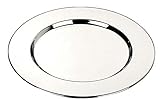 Generico PLATE TRAY ROUND SMOOTH EDGE DIAMETER Cm.27 CHRISTMAS Type SHEFFIELD METAL SILVER EFFECT 78608, DIAMETRO CM.27, Stainless Steel, Not applicable