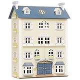 Le Toy Van - Palace House Large Wooden Doll House | 5 Storey Wooden Dolls House Play Set - Suitable For Ages 3+, Cream