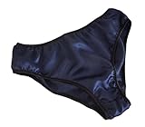 FRANCOIS DE LOIRE Navy Blue Pure Silk Satin Vintage School Girl Style Knickers Made in France (XXL fits HIPS 42"/44")