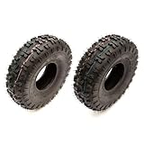 Pack of 2 x Tyres 4.10-4 Knobbly Off Road Deep Tread Mini Moto Quad Bike ATV 410-4 4 Inch