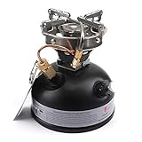 Hacbop Portable Outdoor Cooking Stove - Liquid Fuel Alcohol & Petrol Oil - Silver & Black