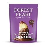 FOREST FEAST Belgian Milk Chocolate Brazil Nuts 1kg | Natural Gluten Free Snack Coated in Milk Chocolate, High Protein, Chocolate Covered Brazil Nuts.