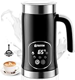 Milk Frother Electric 5 in 1 - Automatic Milk Frothers 350ml Large Capacity Milk Steamer Silent Operation Milk Heater and Warmer Hot & Cold Milk Foamer for Latte Coffee Chocolate