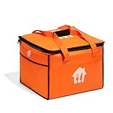 Genuine Just Eat Insulated Food Delivery Bag – Orange Thermal-Lined Bag with Zip Closure