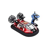 HEBXMF Rc Ship 2.4G Amphibious Hovercraft RC Vehicle Hobby Remote Control Rowing All Terrain Water Beach Pool Remote Control Boat Kids Waterproof Electric Toys Birthday Gifts