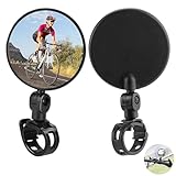 2 Pcs Bike Mirrors, Bike Rear View Mirror, Adjustable Rotatable Handlebar Mounted Convex Mirrors, Durable And Easy To Install, For All Bikes