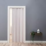 PVC Plastic Folding Door Internal Doors Sliding 7 Panels Divider Magnetic White