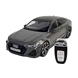 BOFSMXXNP Die-cast car models 1:18 For Audi RS7 Alloy Sports Car Model Die-cast Metal Racing Car Model Sound And Light Alloy car models(Titanium)