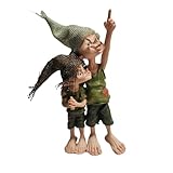 ThinkThings Cute Pixie Statue Fairy Garden Elf Brothers Figurine, Resin Craft Gift Desktop Ornament, Outdoor Statue for Patio, Lawn, Yard Decor