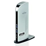 Fujitsu PR08 USB 3.0 Port Replicator with Dual Monitor Output, Silver