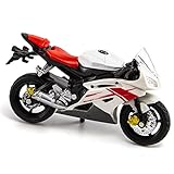ZMDALI Compatible with Yamaha R6 1:18 Scale Alloy Scooter Sport Bike Statue Die-Cast Motorcycle Racing Model Replica Collectible Gift Cake Decoration(White)