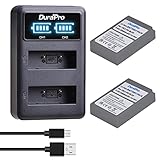 DuraPro 2Pcs 2000mAh PS-BLS5 BLS5 BLS50 Battery + LCD USB Battery Charger for Olympus BLS-5,BLS-50,PS-BLS5 and Olympus OM-D E-M10,PEN E-PL2,E-PL5,E-PL6,E-PL7,E-PM2,Stylus 1