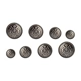 Tabanzhe Metal Buttons-40PCS Replacement Button Jeans Sewing Buttons Vintage Copper 4 Sizes Round for Blazer Suit Coat Denims Jackets(15mm/18mm/23mm/25mm)