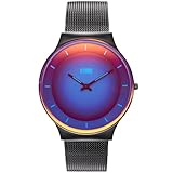 STORM PYLO Slate Blue Watch, Photochromic Glass, Luminous Dial Details, Graduated Dial, Edge-to-Edge Glass, Slim Case, Japanese Movement, Stainless Steel, Mesh Strap, Quick Release Strap