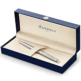 Waterman Hémisphère Ballpoint Pen | Stainless Steel with Chrome Trim | Medium Point | Blue Ink | Gift Box