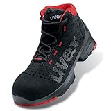 Uvex 1 Work Boots - Safety Shoes S1 - Width 12 - Size 9 Black Red