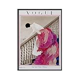 Vintage Vogue Cover Poster Fashion Lady Magazine Prints Aesthetic Canvas Painting Vogue Wall Art for Living Room Decor Photo 50 x 70 cm x 1 No Frame