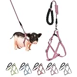 Mini Pig Harness, Adjustable Small Pig Harness with Leash Infinity Style Lead and Soft Foam Handle for Small to Medium Pet Pigs Walking Training Jogging (Pink, M)