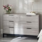 Julian Bowen Bali 6 Drawer Wide Chest-Grey Oak, 77 X 120 X 40cm