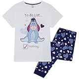 Eeyore Womens Pyjama Set, 100% cotton Licensed Winnie the Pooh Gift UK 8-10