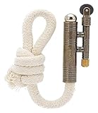 XOTAK Wind Rope Lighter - Portable Survival Outdoor Camping Lighter, No Kerosene/Gasoline Required, Gift (Bronze, Silver, Gold) (Color : Brass)