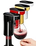 5-in-1 Electric Wine Decanter with Aerator,Digital Alcohol Bottle Dispenser Adjustable Dosing,Smart Whiskey Pourer, Liquor/Spirits Pump Automatic,Nice Gifts for Women Men Mom Dad Husband Boss(Black)