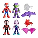 Spidey and his Amazing Friends Marvel Web-Slinging Adventure Set, Spider-Man Action Figures, Grün