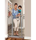 Regalo Easy Step Extra Tall Walk Thru Baby Gate, Bonus Kit, Includes 4-Inch Extension Kit, Pressure Mount Kit and Wall Cups and Mounting Kit, Platinum