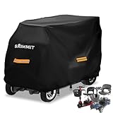 Mobility Scooter Cover,SRIMMIT Heavy Duty 420D Oxford Fabric Electric Scooter Cover,Waterproof,Anti-UV,Durable with Waterproof Strip,Reflective Strips,3 Buckles (3XL 77" x 29" x 47")